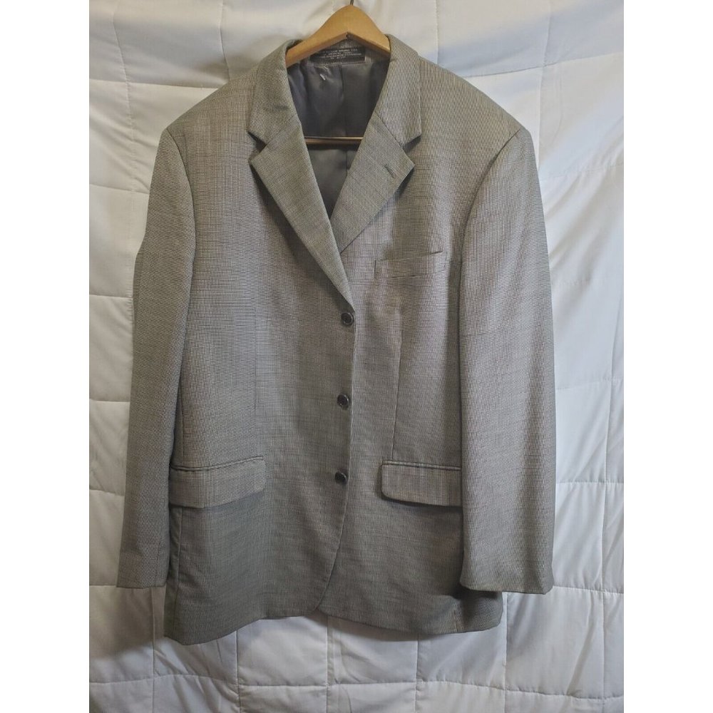 44R Jones New York Mens Gray  Single Breasted Jacket Blazer coat Wool cashmere